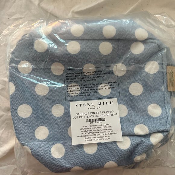 STEEL MILL & CO. set of 3  Storage Bins - Picture 4 of 5